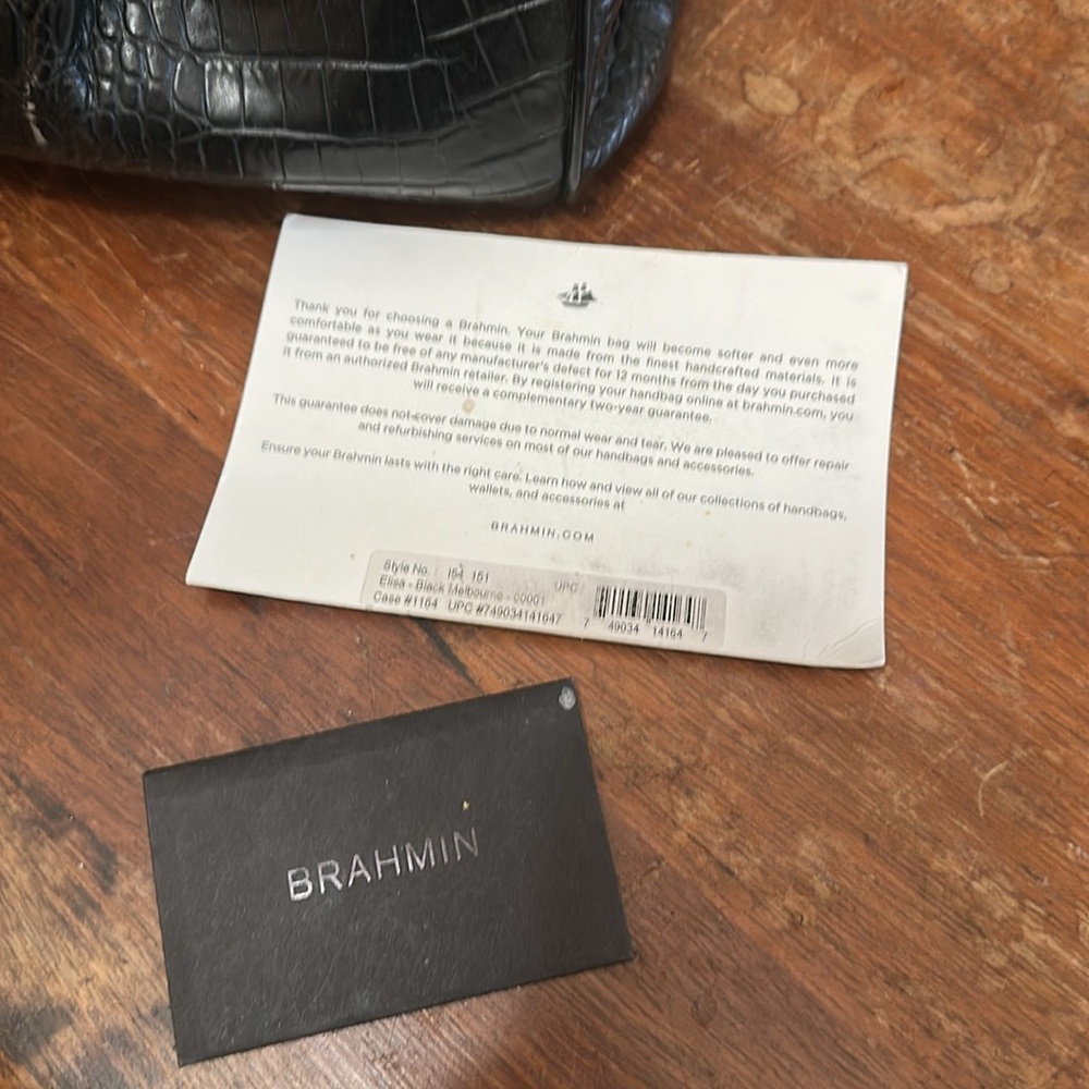 Brahmin -Elisa Black Hobo/Satchel - Picture 8 of 11